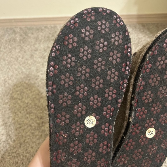 Haflinger Doggy Slipper Women's Size 39 8 Earth Brown Wool Slip On Winter Preppy - Picture 11 of 11